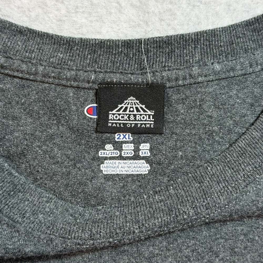 Champion Rock & Roll Hall of Fame Cleveland 1995 Mens 2XL Gray Graphic T-Shirt - Picture 3 of 9